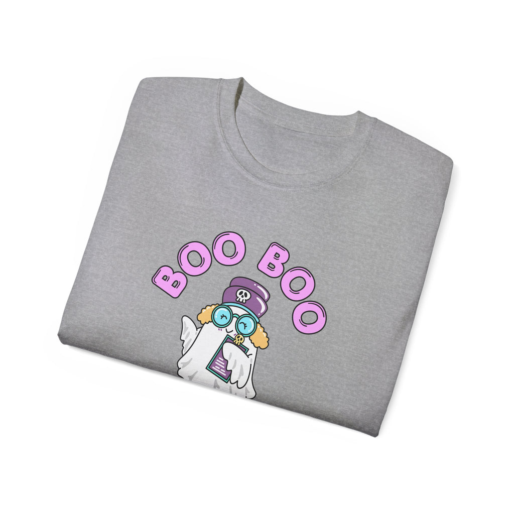 Boo Boo Crew Tee — Cute Blonde Nurse RN PRN DR Triage Ghosts Nursing Pharmacy Halloween T‑Shirt