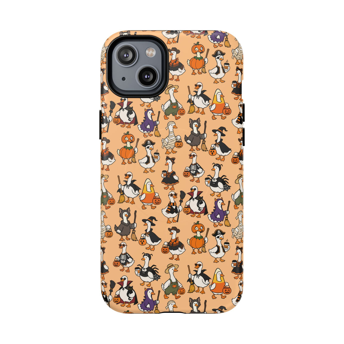 Cute Halloween Ducks phone case Orange | Tough Magnetic Case