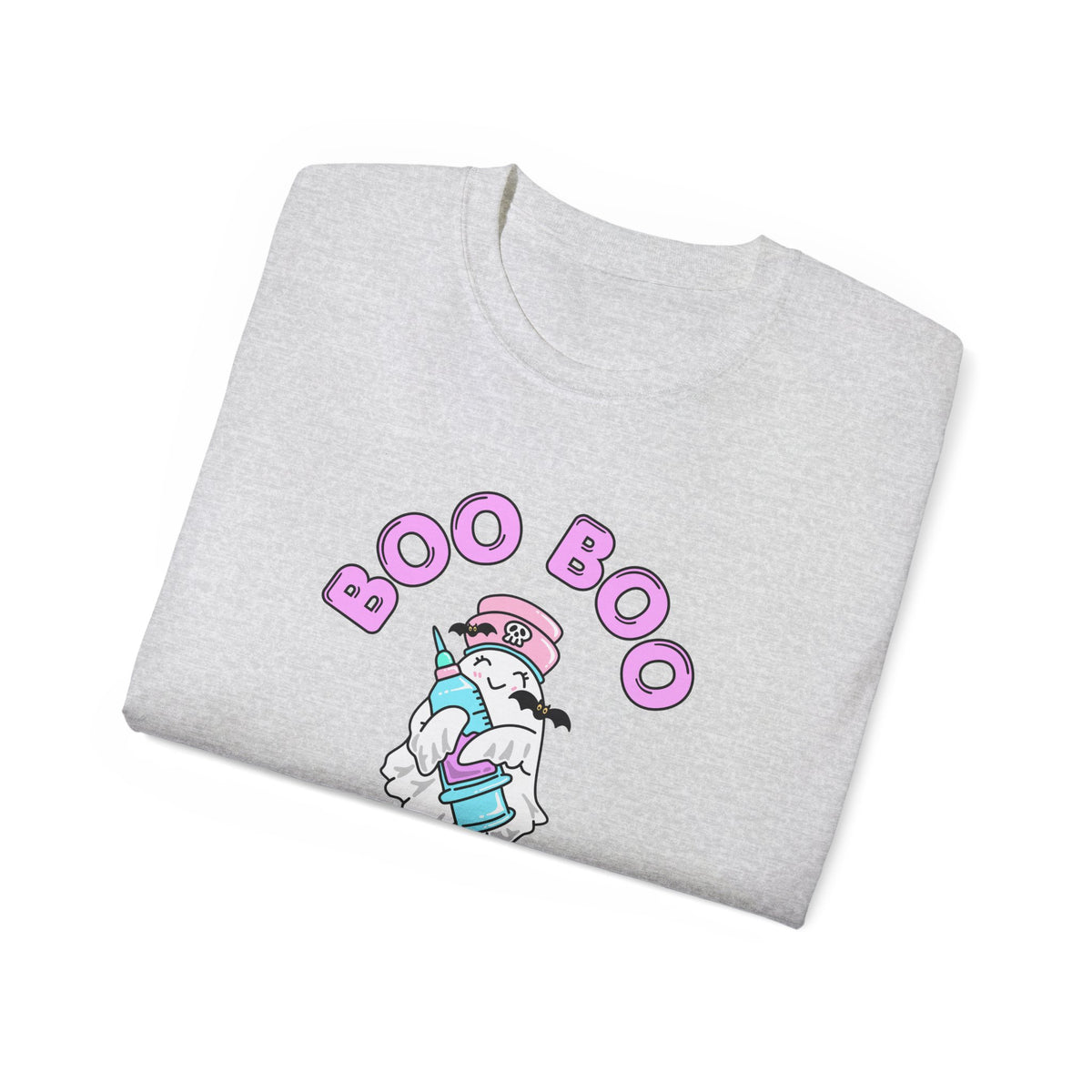 Boo Boo Crew Tee — Cute Phlebotomist Nurse RN PRN DR Ghost Nursing Pharmacy Tech Halloween T‑Shirt