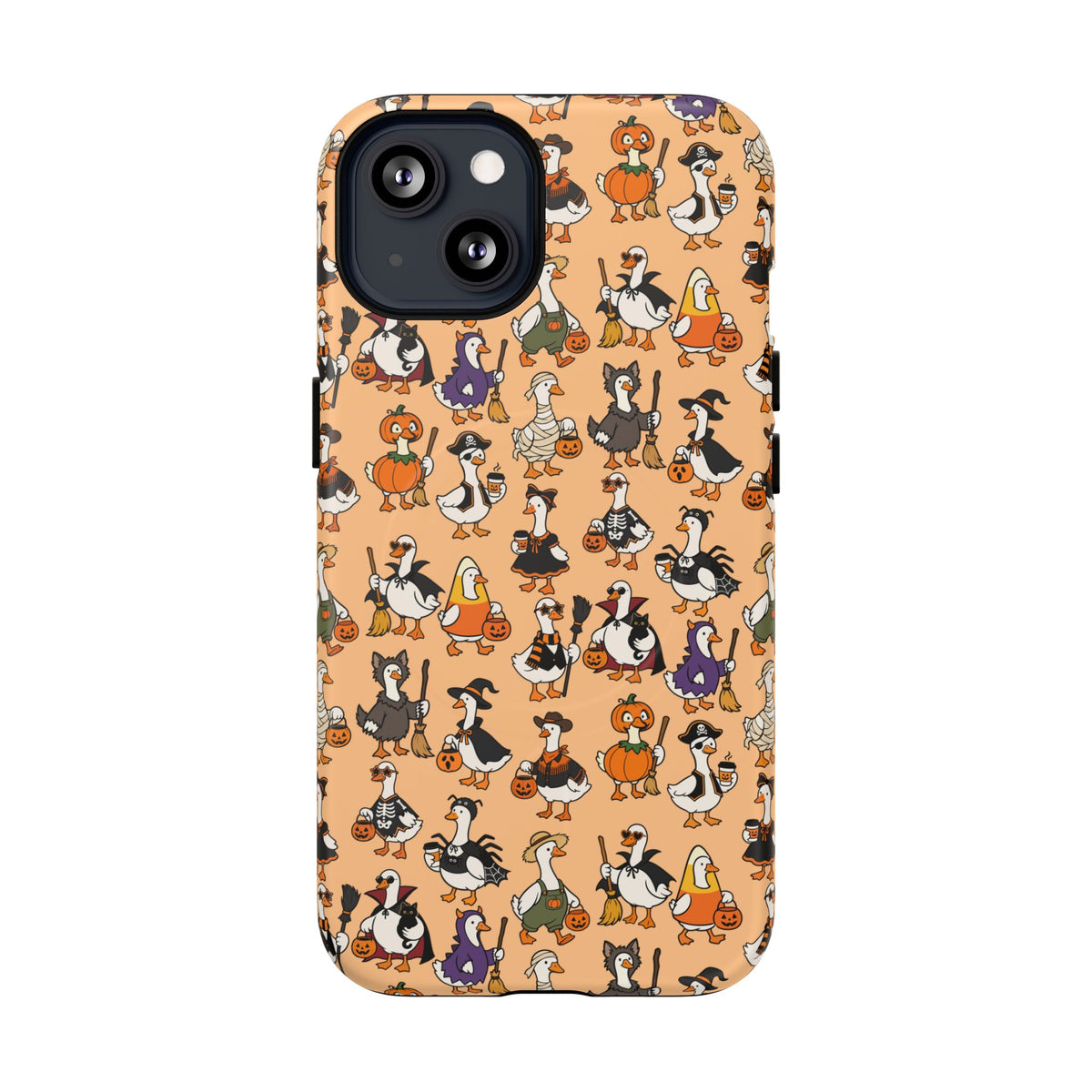 Cute Halloween Ducks phone case Orange | Tough Magnetic Case