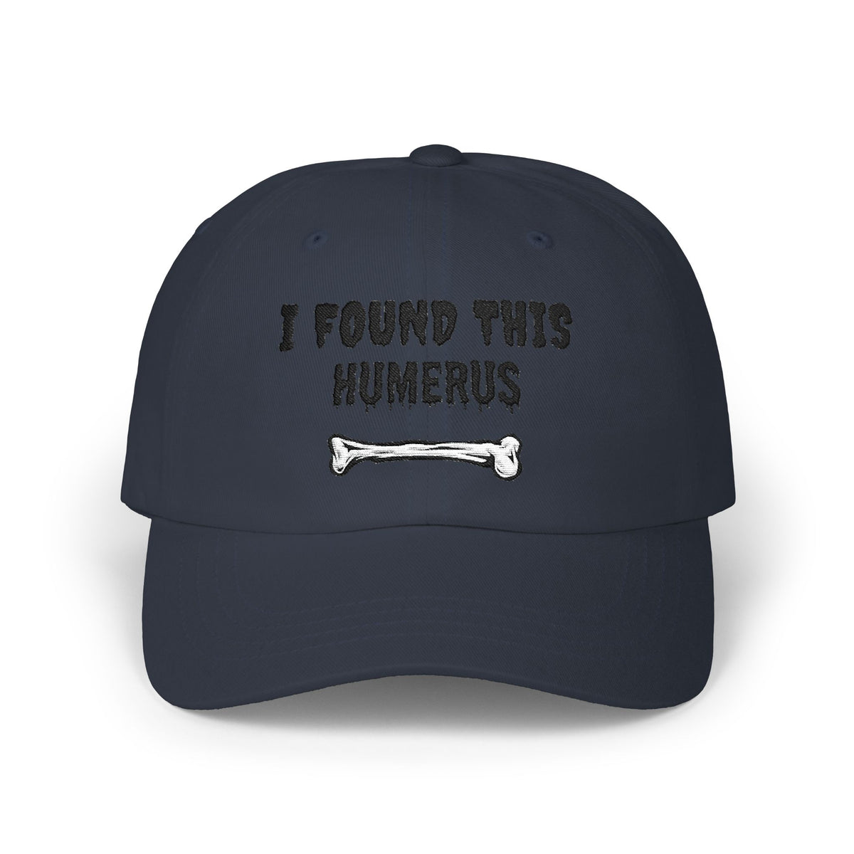I Found This Humerus bone Dad Cap | Funny Skeleton Skull Hat | Halloween Pun