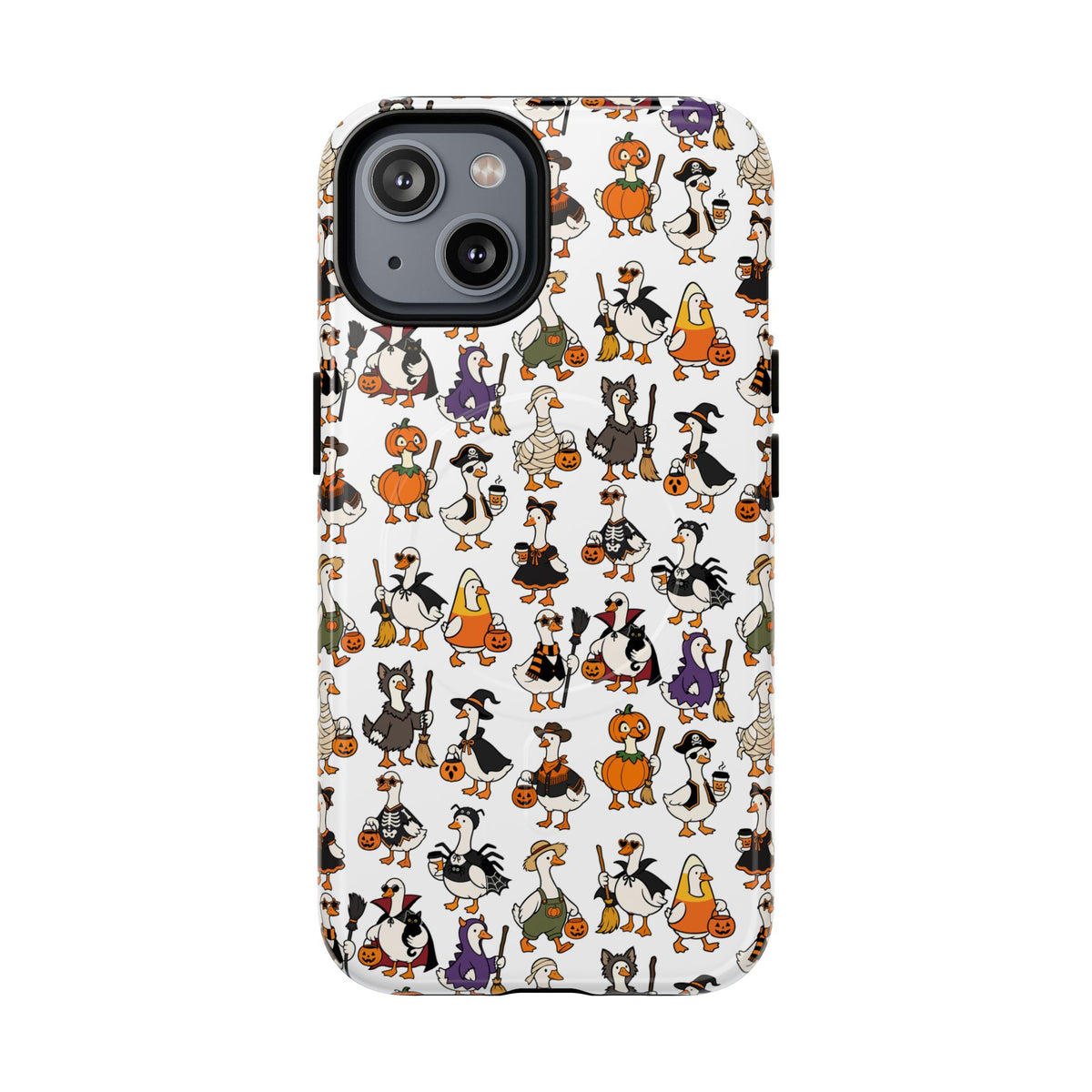 Cute Halloween Ducks phone case White| Tough Magnetic Case