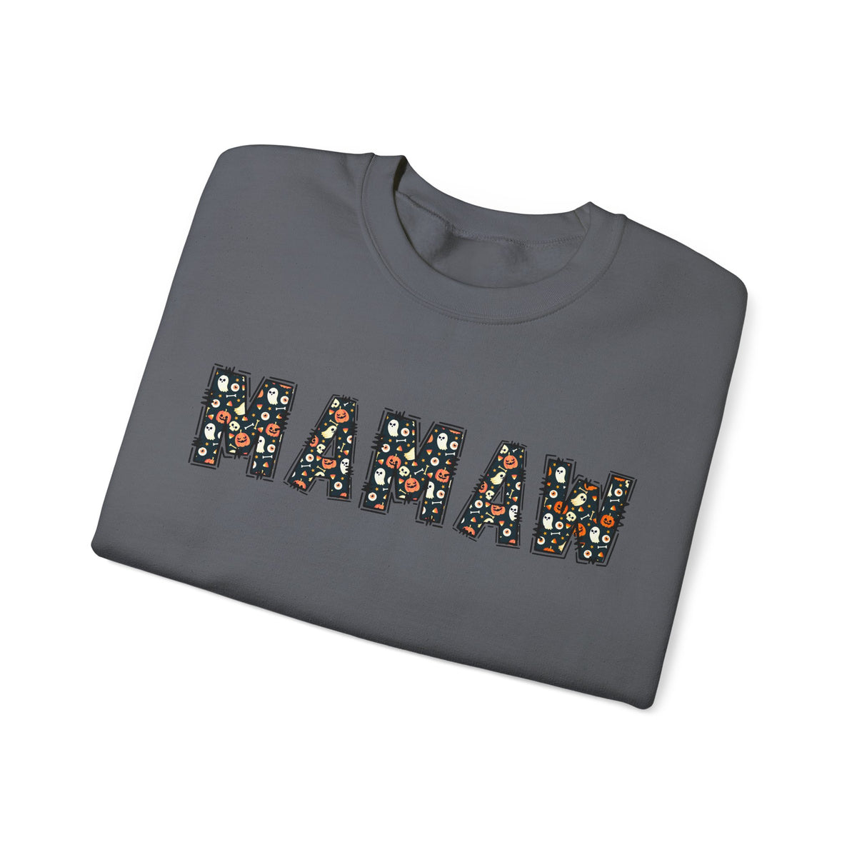 Mamaw Pumpkin Skull Halloween Sweatshirt | Grandma Embroidered Autumn Crew