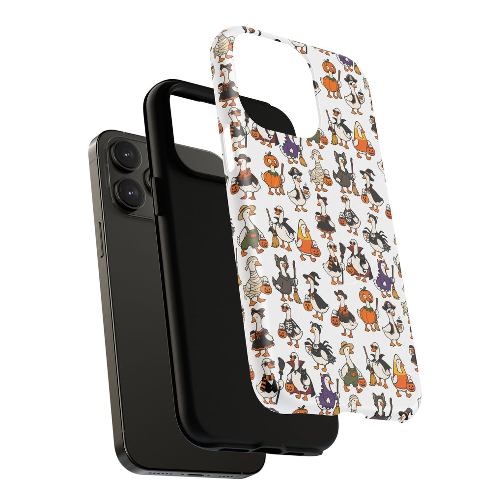 Cute Halloween Ducks phone case White| Tough Magnetic Case