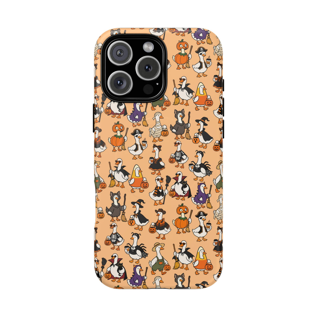 Cute Halloween Ducks phone case Orange | Tough Magnetic Case