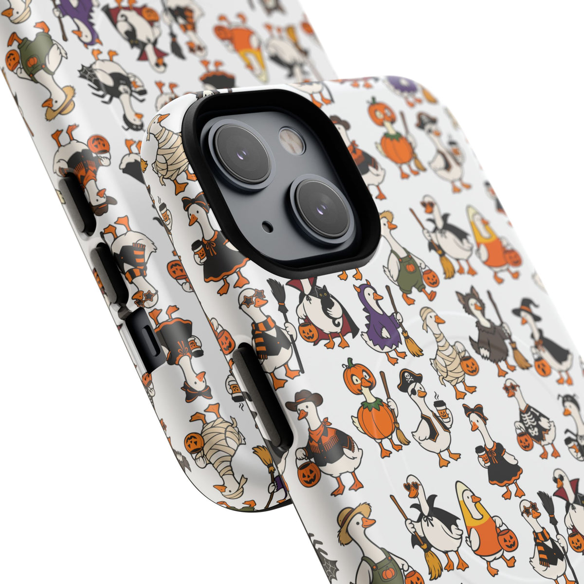 Cute Halloween Ducks phone case White| Tough Magnetic Case