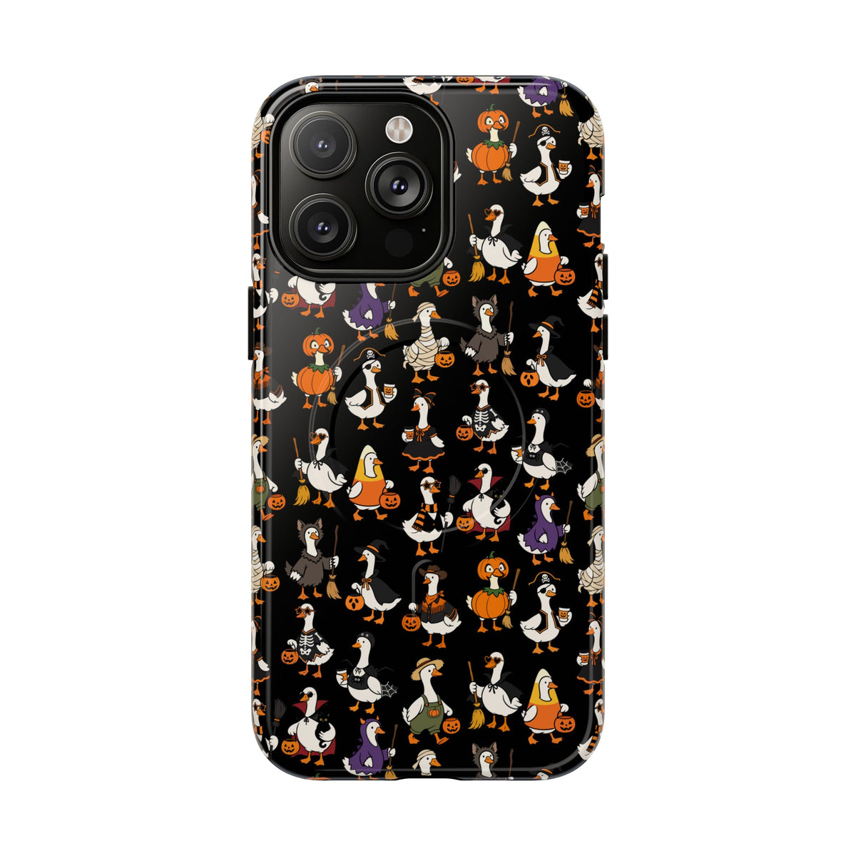Cute Halloween Ducks phone case Black | Tough Magnetic Case
