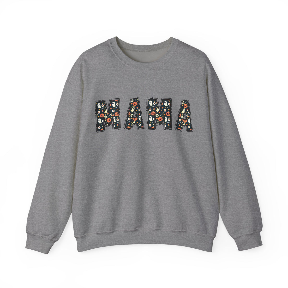Halloween MAMA sweatshirt | Pumpkin ghost skull lettering crewneck