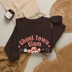 Crewneck Sweatshirt — “Ghost Town Glam” Cute Western Cowboy Cowgirl Ghost Halloween Pullover