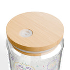 Cute Pastel Ghosts Sipper Glass Jar Halloween Cup