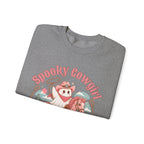 Crewneck Sweatshirt — “Spooky Cowgirl” Cute Western Cowboy Cowgirl Ghost Halloween Pullover