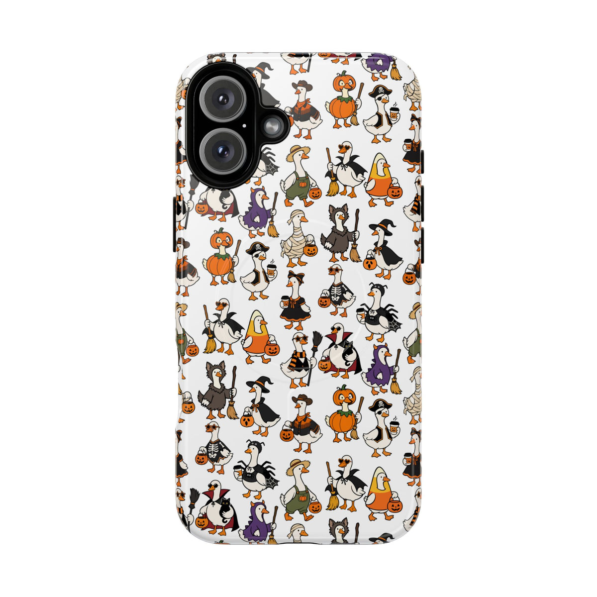Cute Halloween Ducks phone case White| Tough Magnetic Case