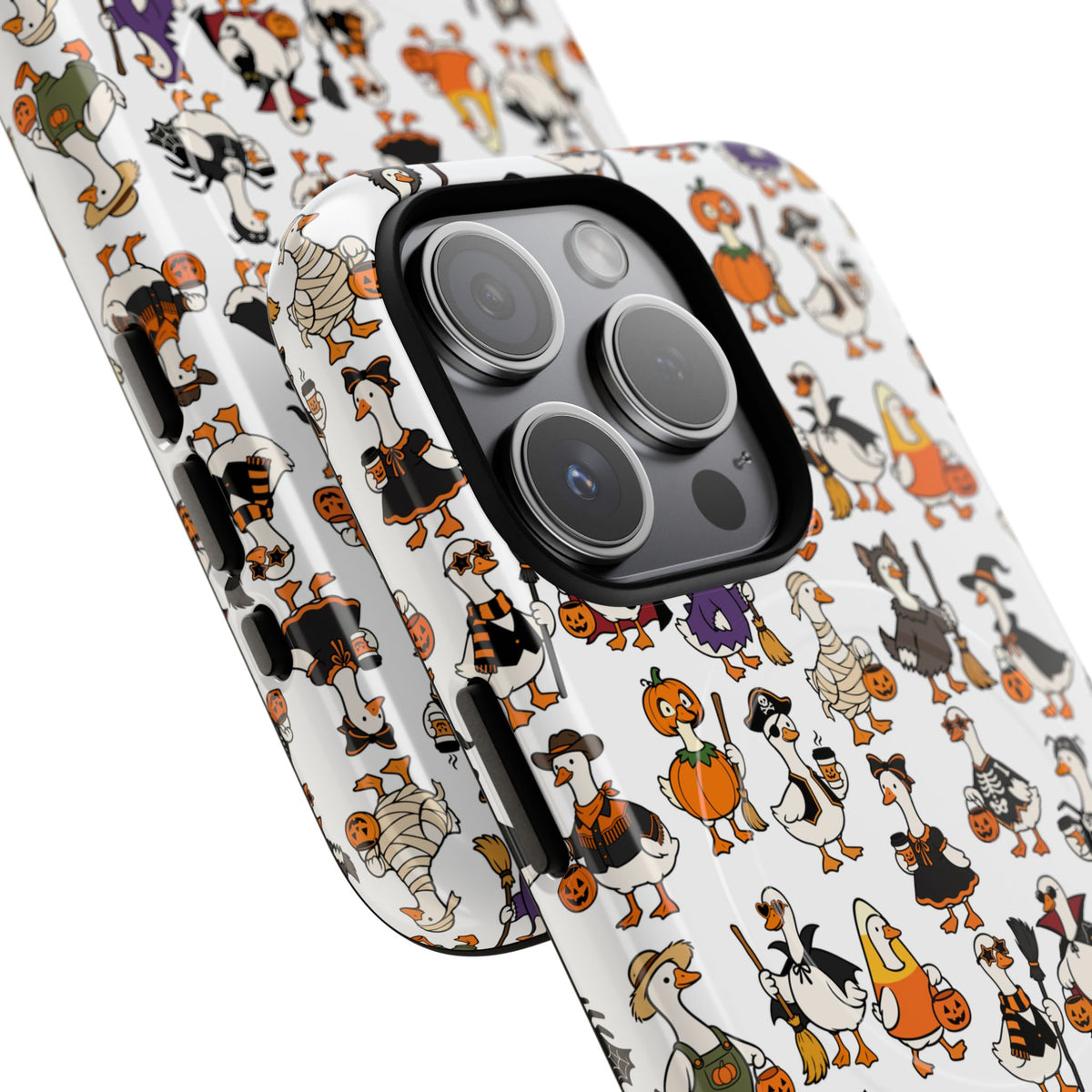 Cute Halloween Ducks phone case White| Tough Magnetic Case