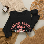 Crewneck Sweatshirt — “Ghost Town Glam” Cute Western Cowboy Cowgirl Ghost Halloween Pullover
