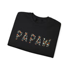 Papaw Pumpkin Skull Halloween Sweatshirt | Grandpa Autumn Crew Halloween Sweater
