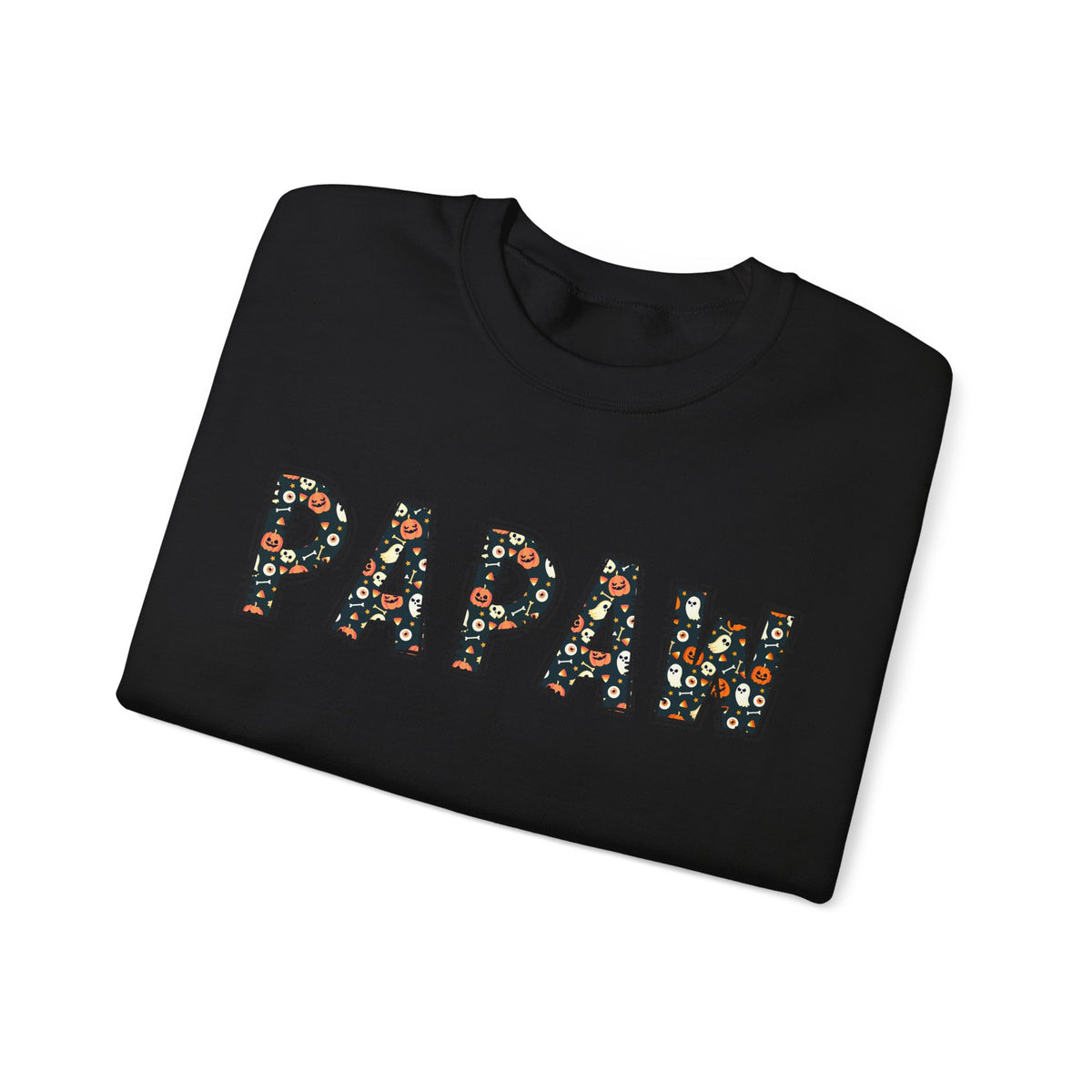 Papaw Pumpkin Skull Halloween Sweatshirt | Grandpa Autumn Crew Halloween Sweater