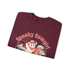 Crewneck Sweatshirt — “Spooky Cowgirl” Cute Western Cowboy Cowgirl Ghost Halloween Pullover