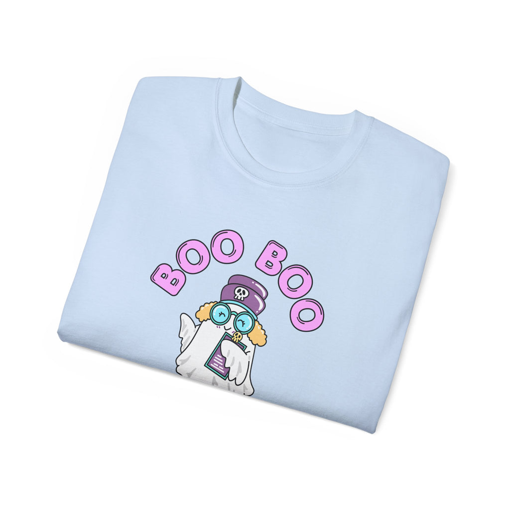 Boo Boo Crew Tee — Cute Blonde Nurse RN PRN DR Triage Ghosts Nursing Pharmacy Halloween T‑Shirt