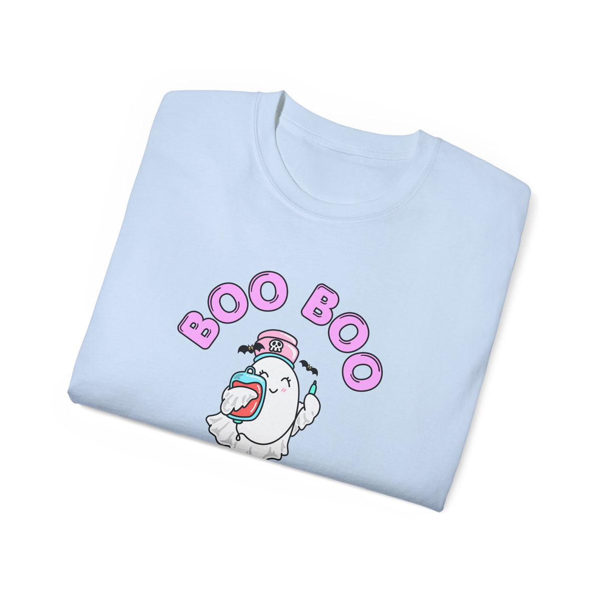 Boo Boo Crew Tee — Cute Phlebotomist Nurse RN PRN DR Ghost Nursing Pharmacy Halloween T‑Shirt