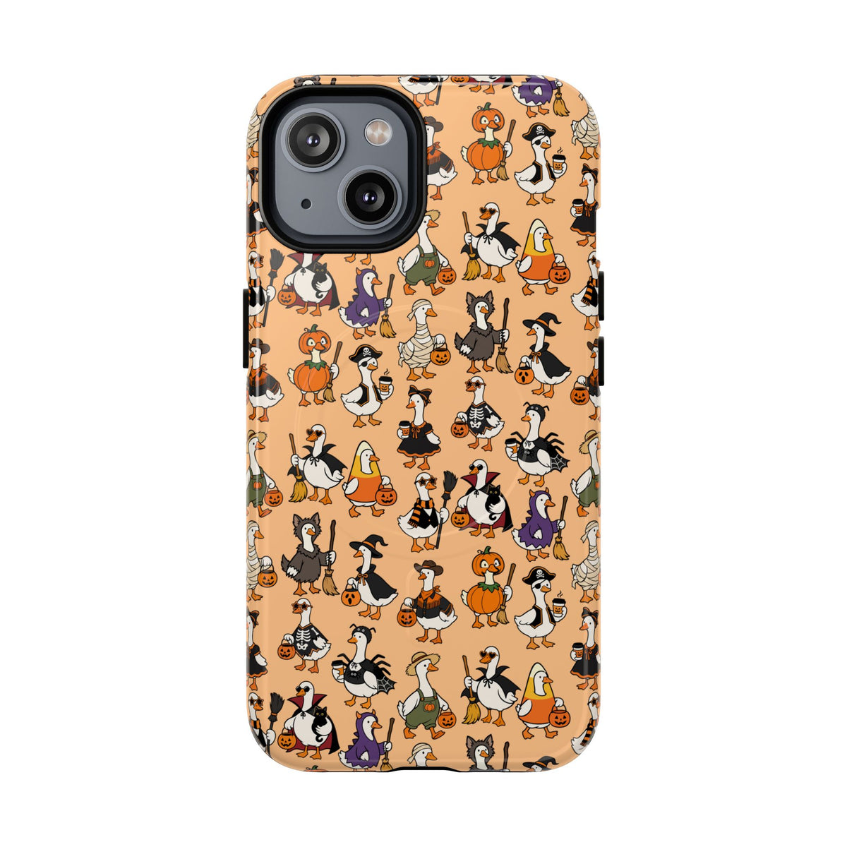 Cute Halloween Ducks phone case Orange | Tough Magnetic Case