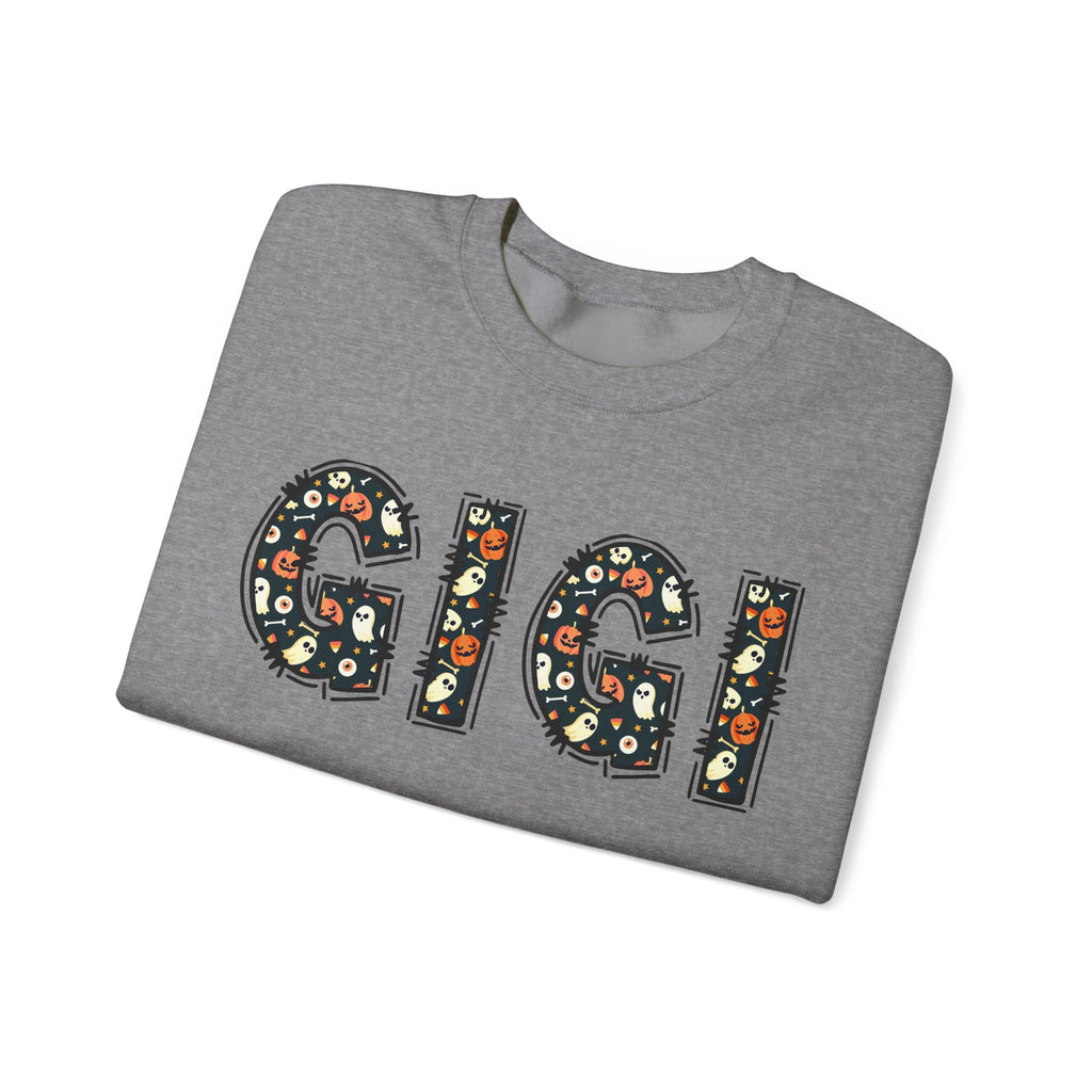 GIGI Pumpkin Skull Halloween Sweatshirt | Grandma Grandmother Mamaw Autumn Crew Sweater