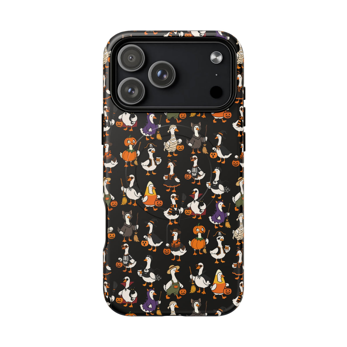 Cute Halloween Ducks phone case Black | Tough Magnetic Case