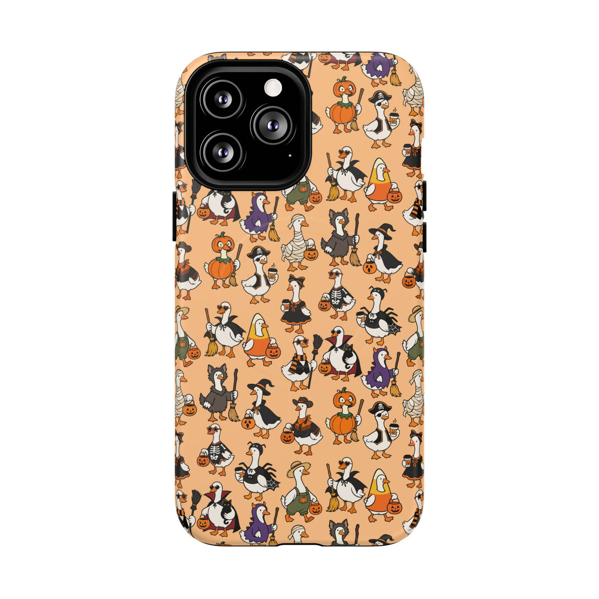Cute Halloween Ducks phone case Orange | Tough Magnetic Case