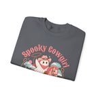 Crewneck Sweatshirt — “Spooky Cowgirl” Cute Western Cowboy Cowgirl Ghost Halloween Pullover