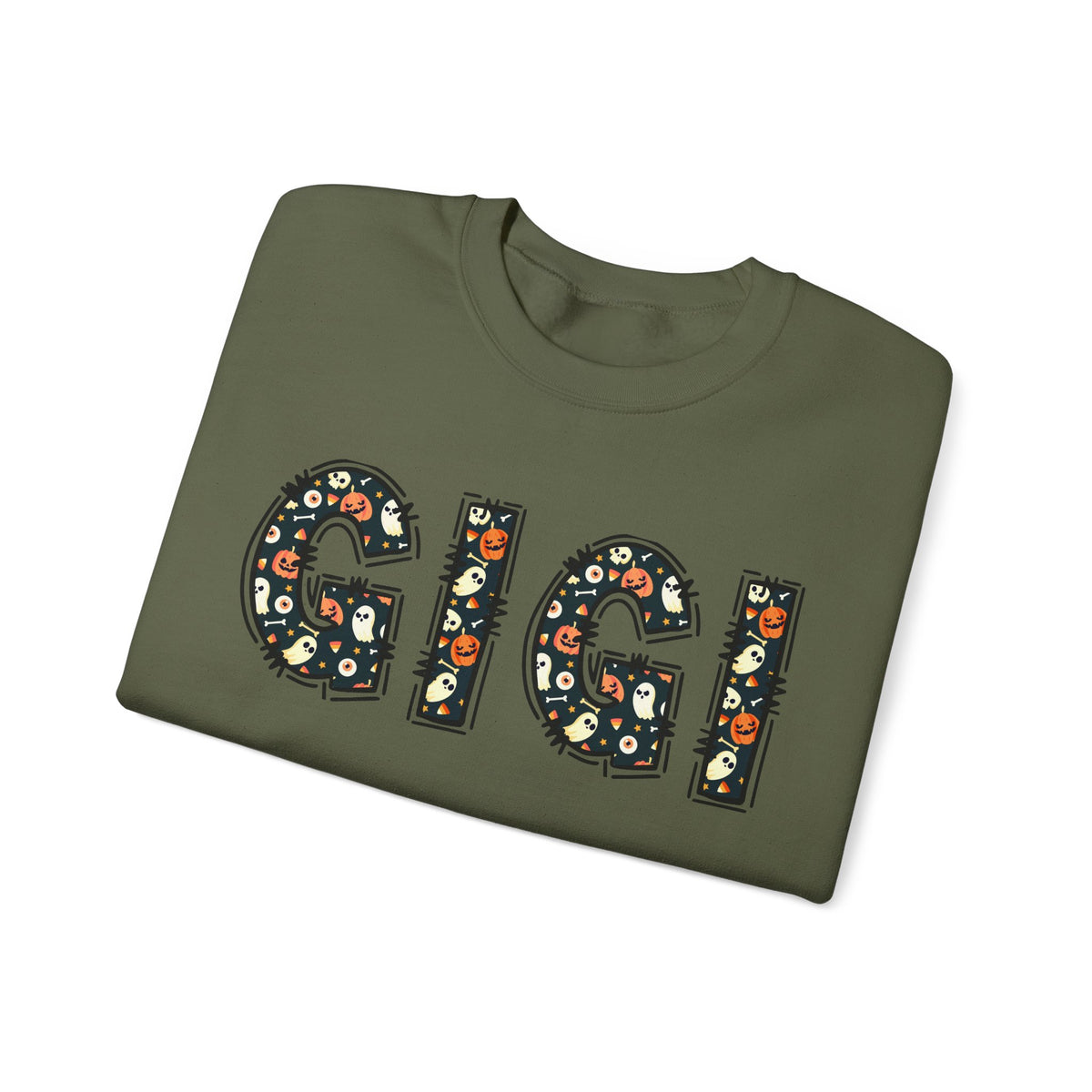 GIGI Pumpkin Skull Halloween Sweatshirt | Grandma Grandmother Mamaw Autumn Crew Sweater