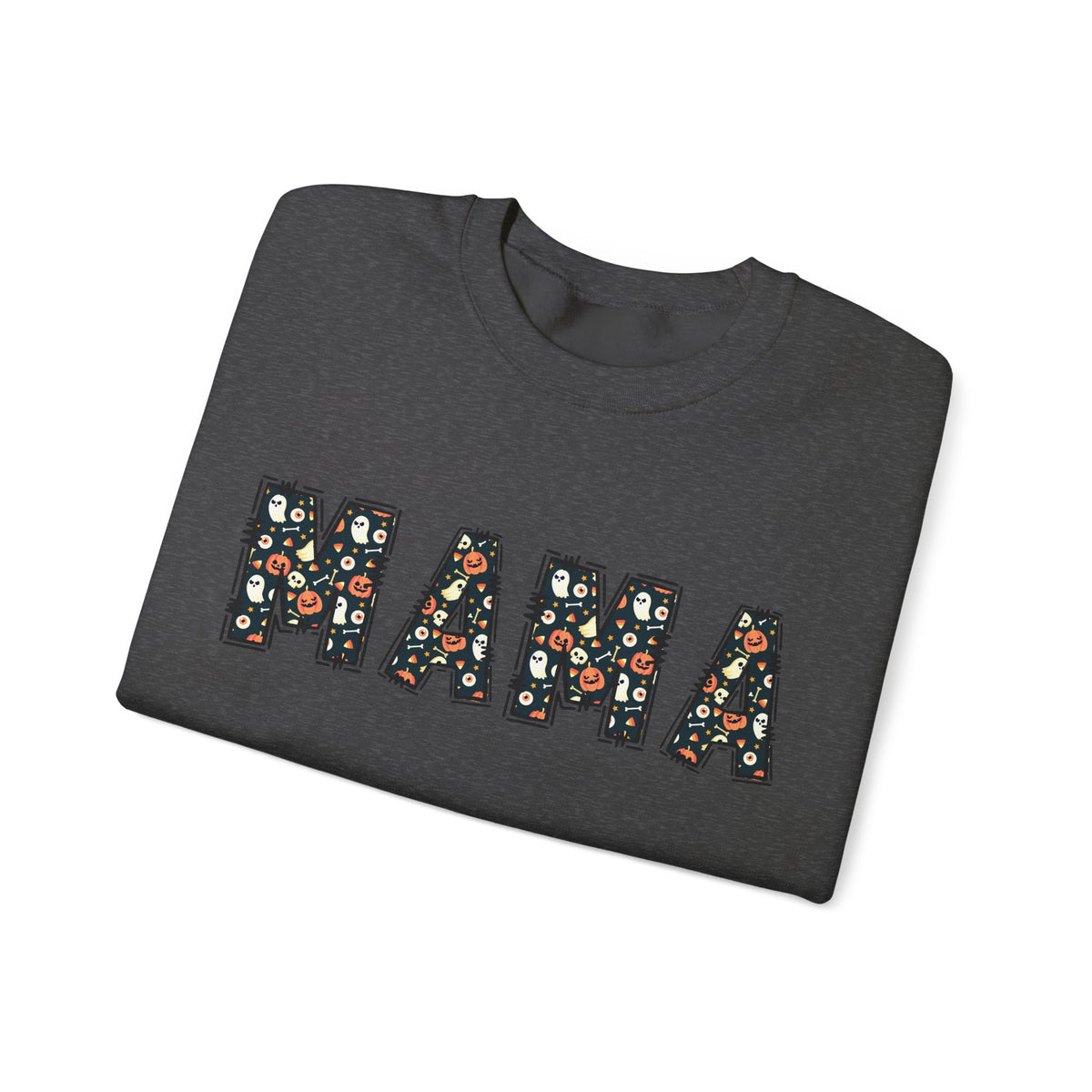 Halloween MAMA sweatshirt | Pumpkin ghost skull lettering crewneck