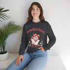 Crewneck Sweatshirt — “Howdya Boo?” Cute Western Cowboy Cowgirl Ghost Halloween Pullover