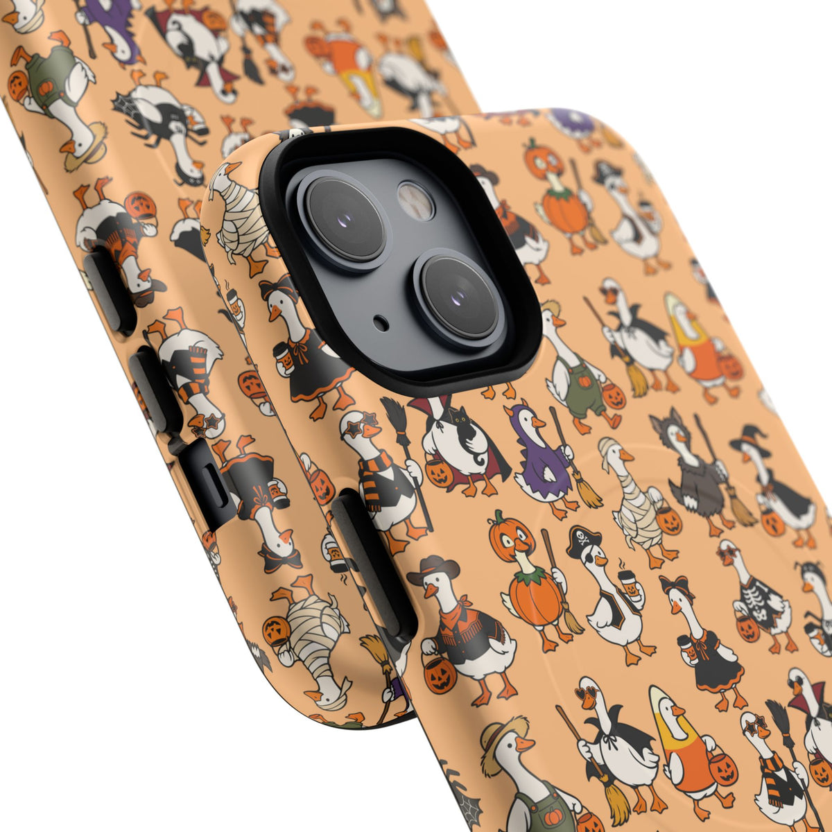 Cute Halloween Ducks phone case Orange | Tough Magnetic Case