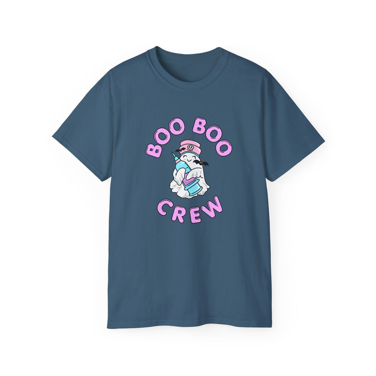 Boo Boo Crew Tee — Cute Phlebotomist Nurse RN PRN DR Ghost Nursing Pharmacy Tech Halloween T‑Shirt