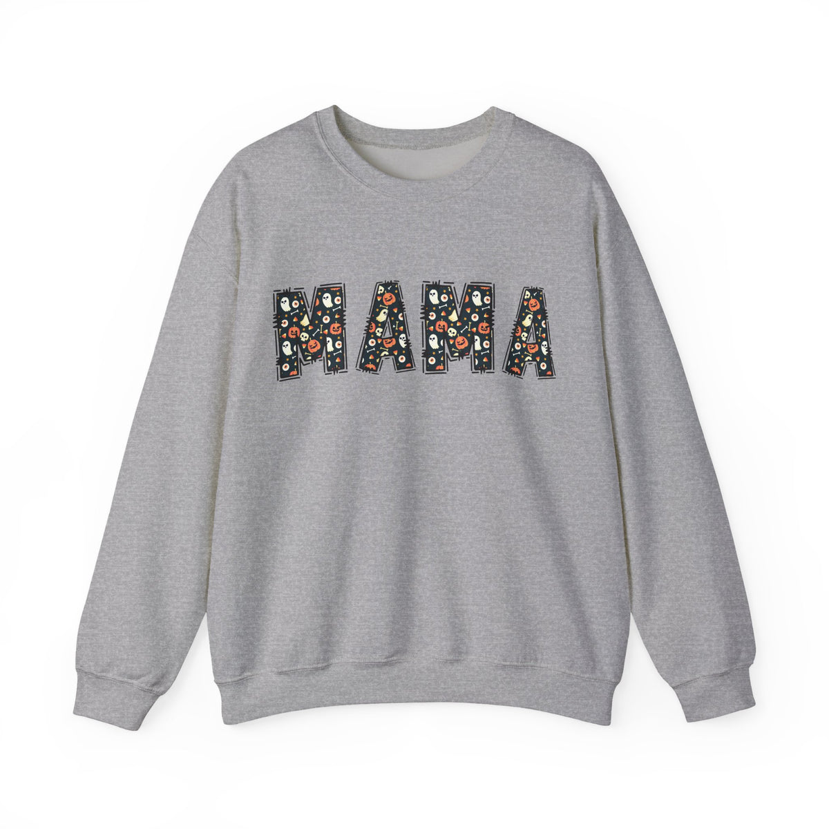 Halloween MAMA sweatshirt | Pumpkin ghost skull lettering crewneck