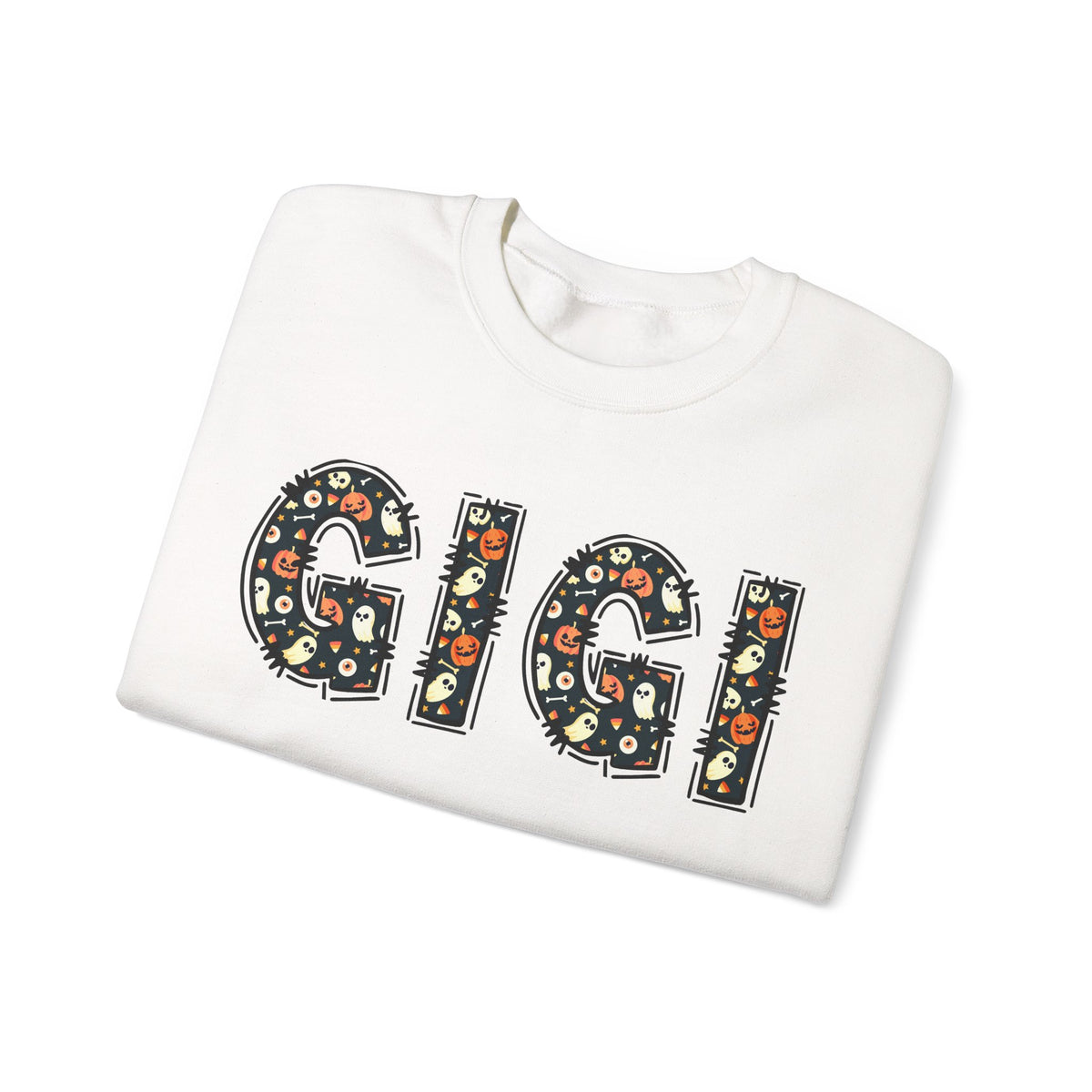 GIGI Pumpkin Skull Halloween Sweatshirt | Grandma Grandmother Mamaw Autumn Crew Sweater