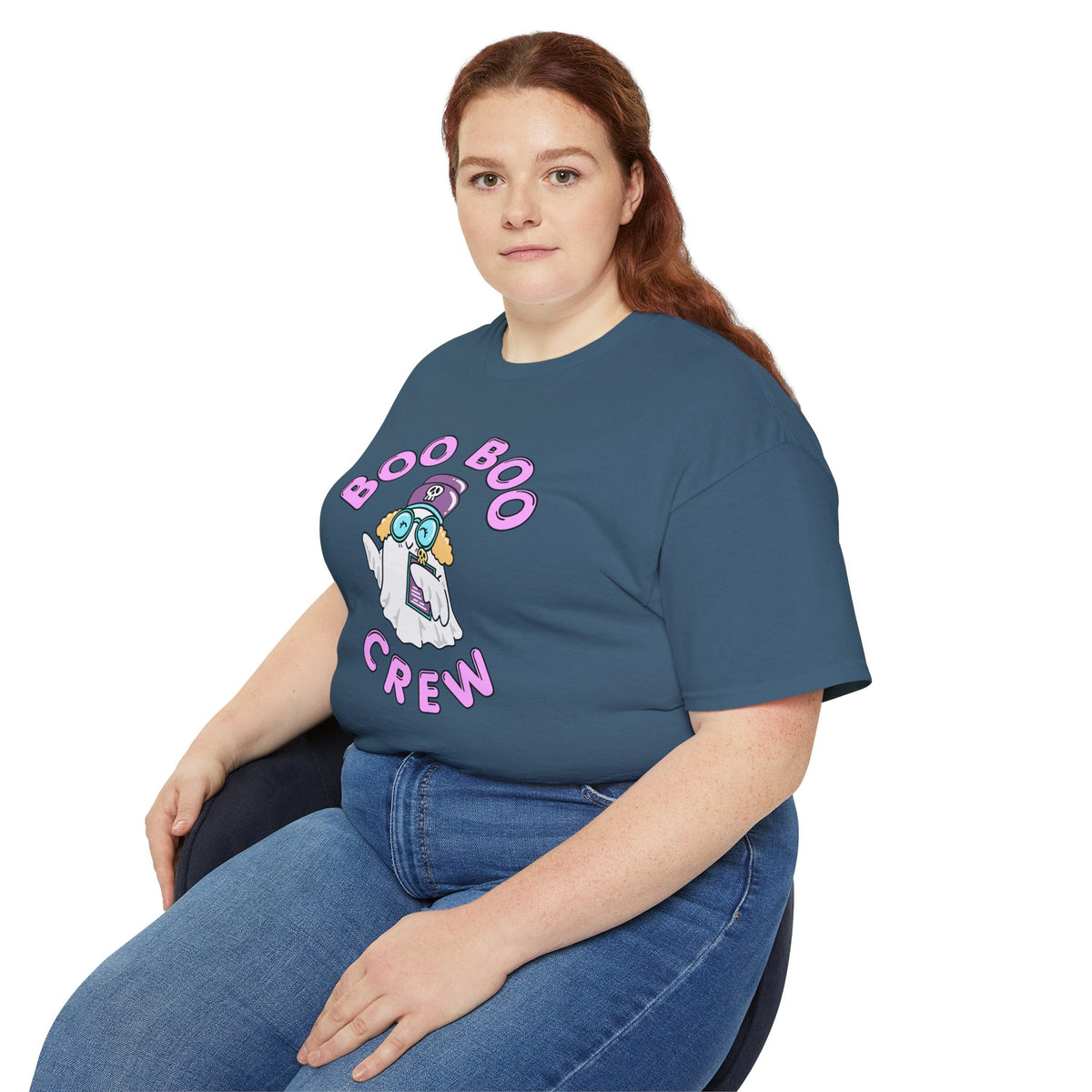 Boo Boo Crew Tee — Cute Blonde Nurse RN PRN DR Triage Ghosts Nursing Pharmacy Halloween T‑Shirt