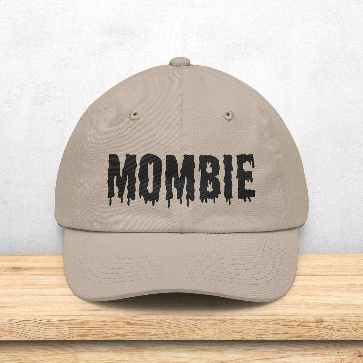 Mombie dripping horror font Dad Hat | Halloween mom cap