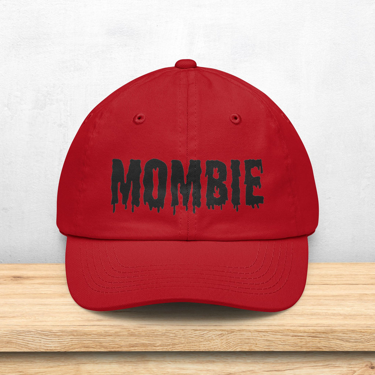 Mombie dripping horror font Dad Hat | Halloween mom cap