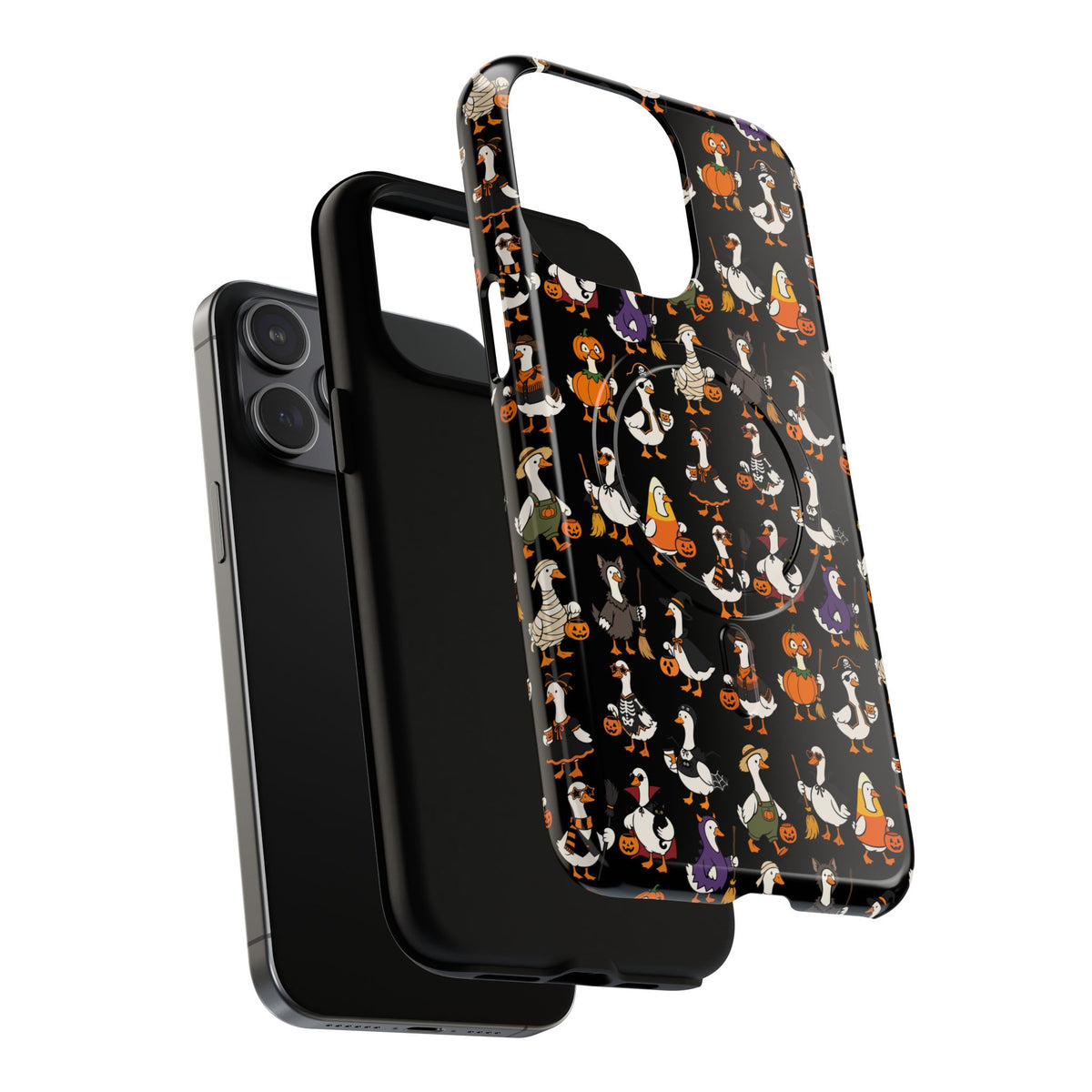 Cute Halloween Ducks phone case Black | Tough Magnetic Case