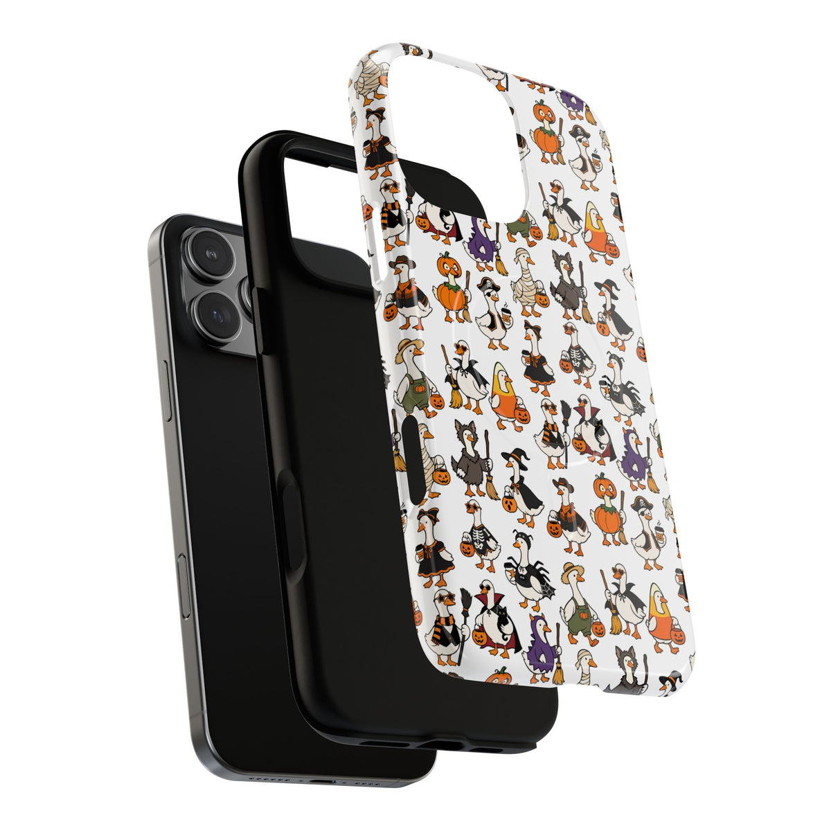 Cute Halloween Ducks phone case White| Tough Magnetic Case