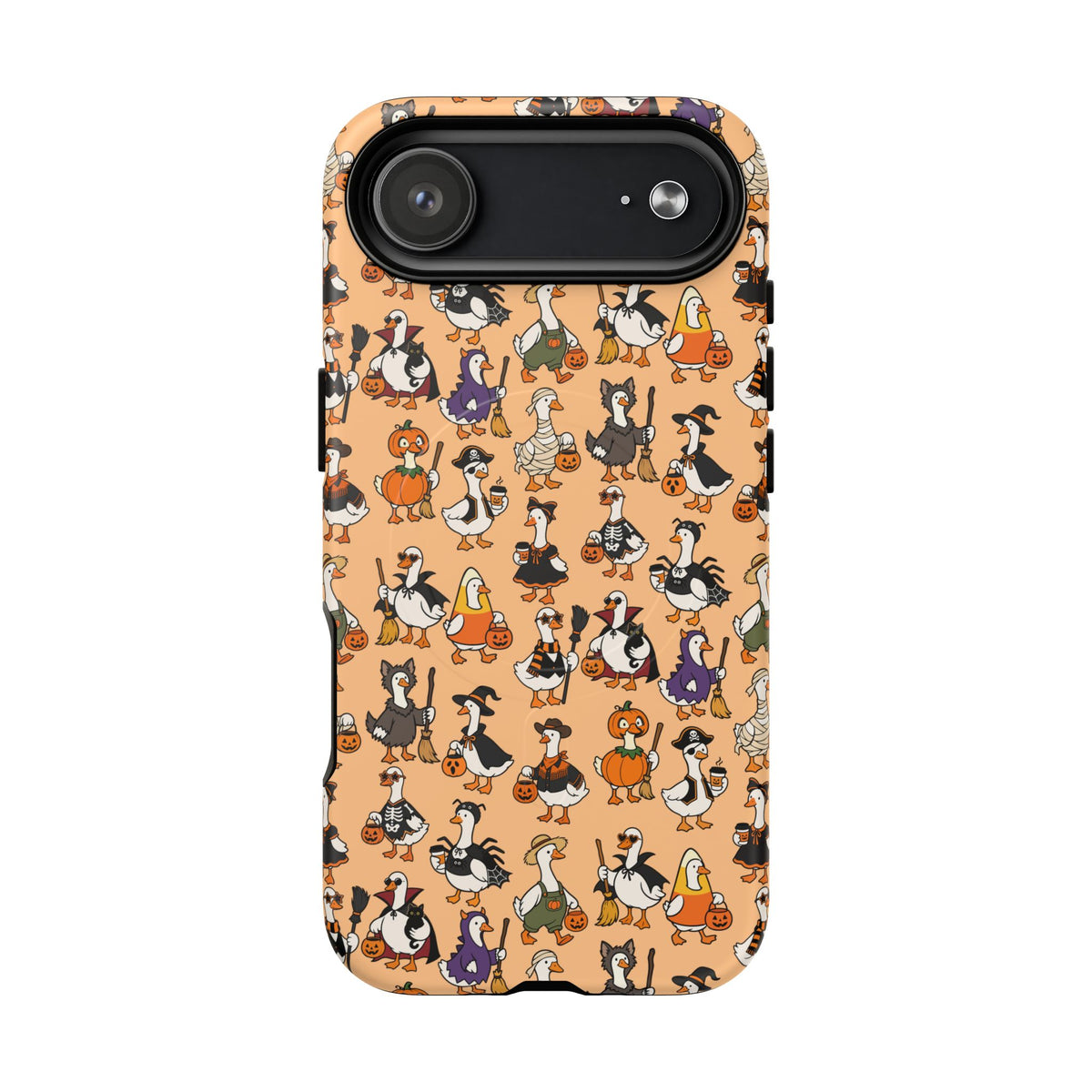 Cute Halloween Ducks phone case Orange | Tough Magnetic Case