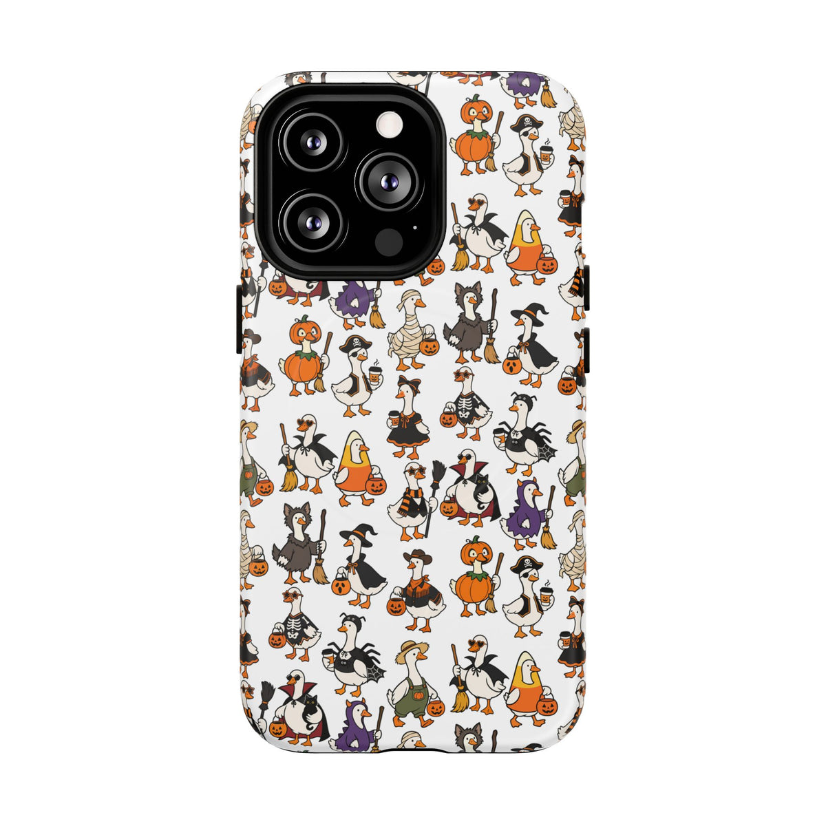 Cute Halloween Ducks phone case White| Tough Magnetic Case