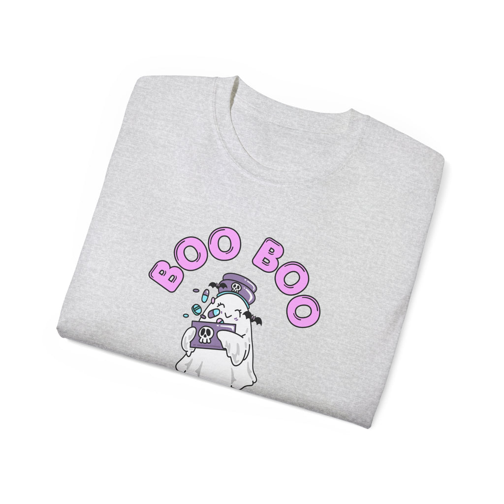 Boo Boo Crew Tee — Cute Nurse RN PRN DR Ghost Nursing Pharmacy Tech Halloween T‑Shirt