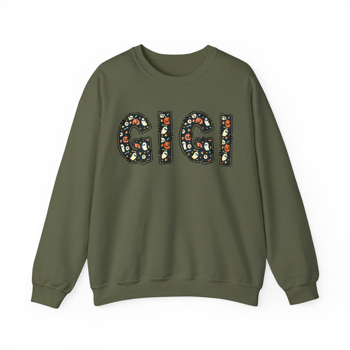 GIGI Pumpkin Skull Halloween Sweatshirt | Grandma Grandmother Mamaw Autumn Crew Sweater