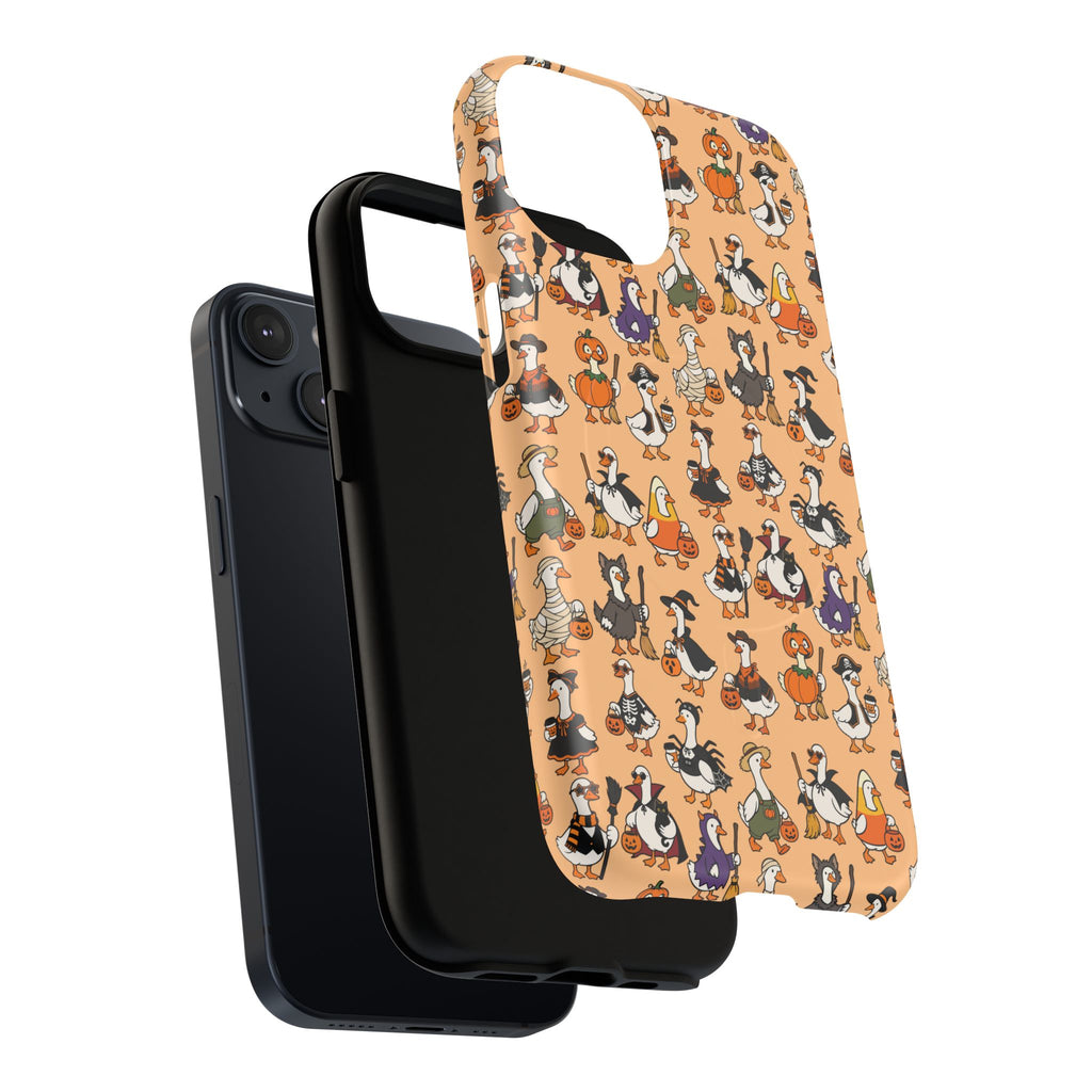 Cute Halloween Ducks phone case Orange | Tough Magnetic Case
