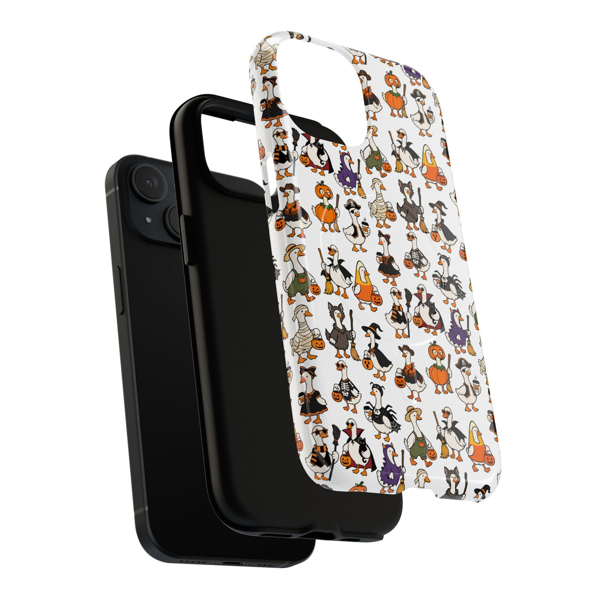 Cute Halloween Ducks phone case White| Tough Magnetic Case