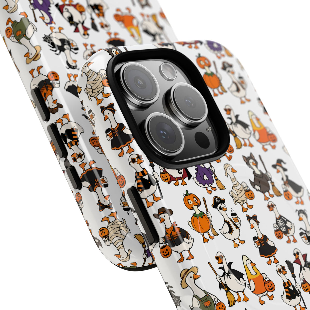 Cute Halloween Ducks phone case White| Tough Magnetic Case