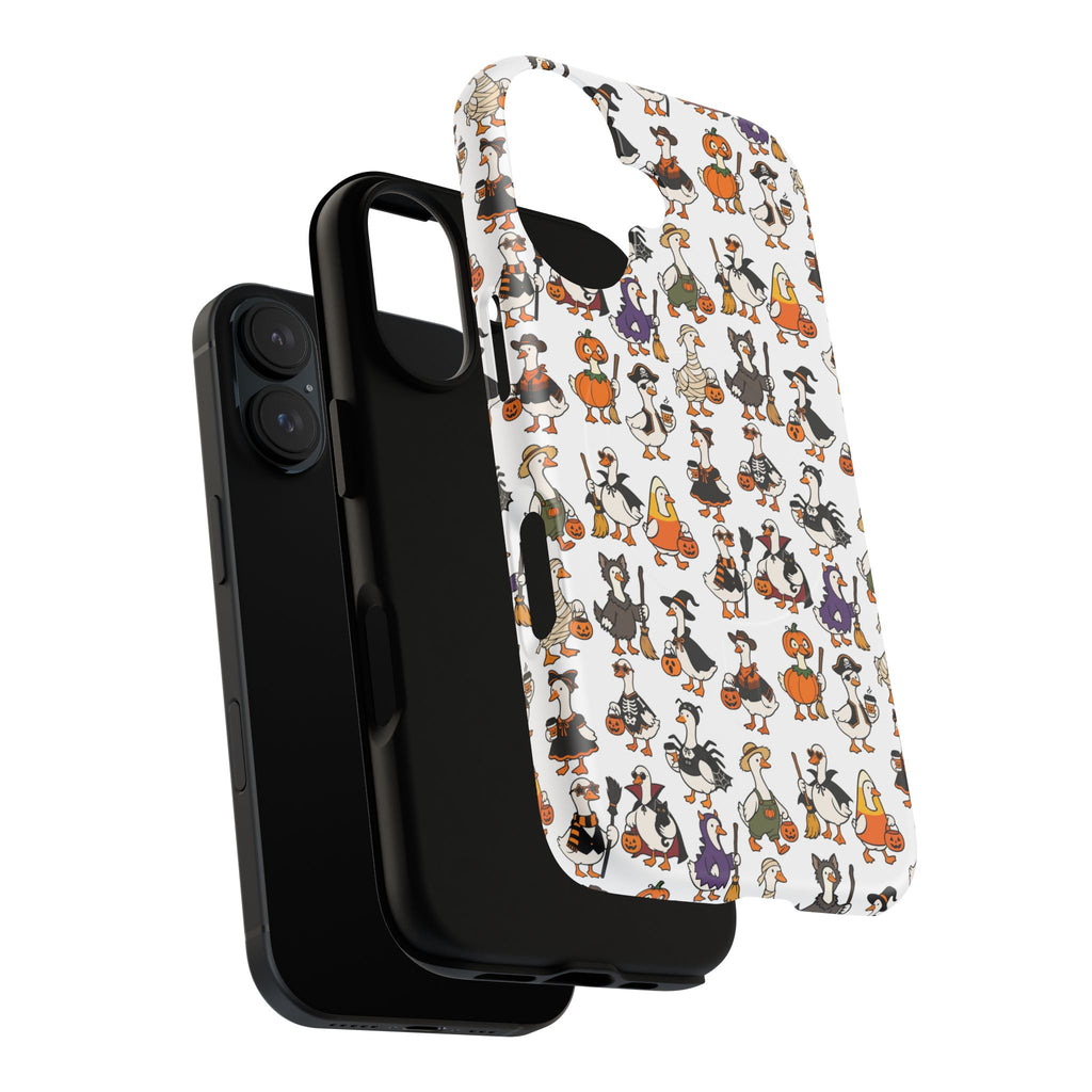 Cute Halloween Ducks phone case White| Tough Magnetic Case