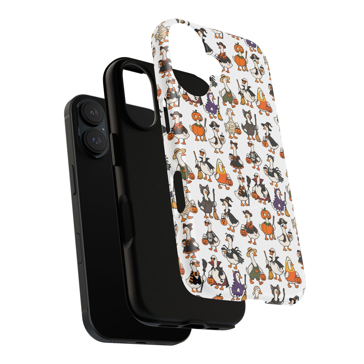 Cute Halloween Ducks phone case White| Tough Magnetic Case