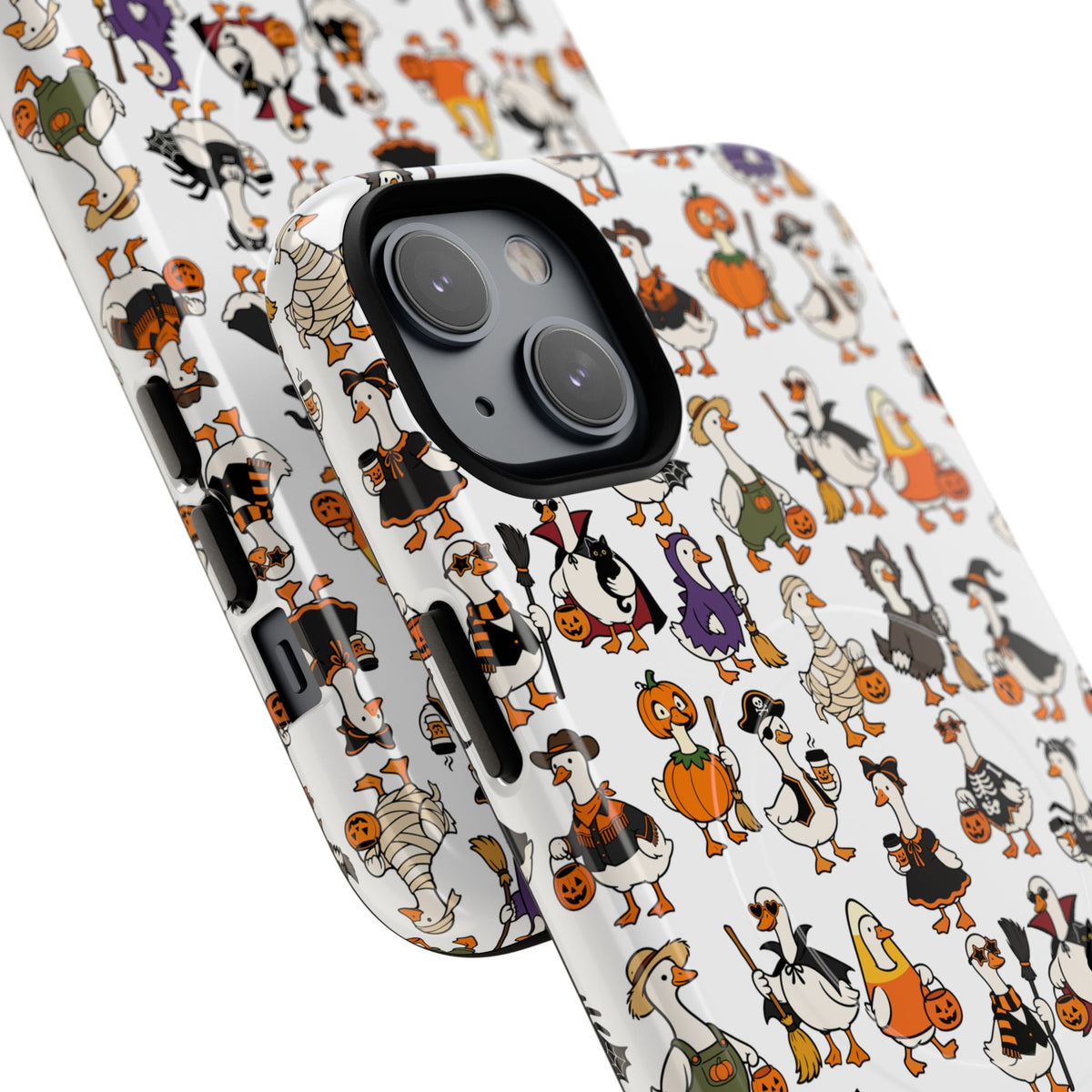 Cute Halloween Ducks phone case White| Tough Magnetic Case